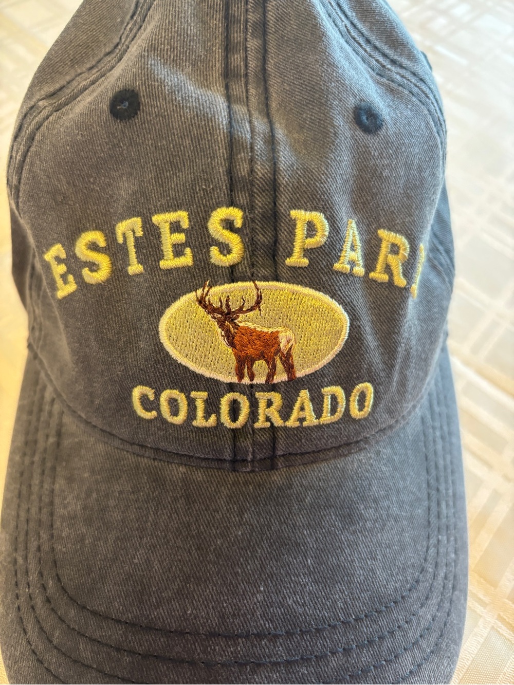 Estes Park Colorado Adjustable hat with Elk